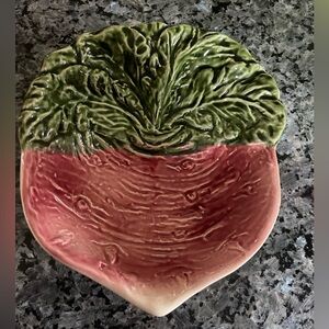 Olfaire Majolica Portugal Radish Turnip Bowl